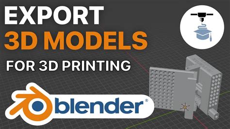 How to export 3D models in Blender for 3D Printing (STLs).